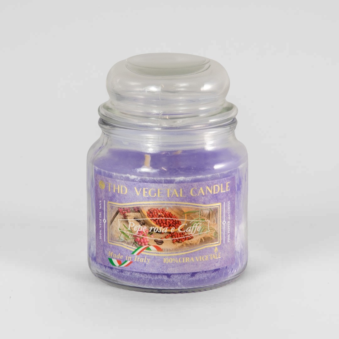 Kerze im Glas VEGETAL Rosa Pfeffer und Kaffee 420 g